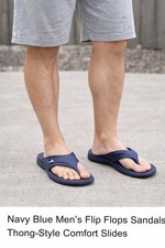 Men  s Blue Flip Flops Sandals Size 9   Lightweight Comfort   New