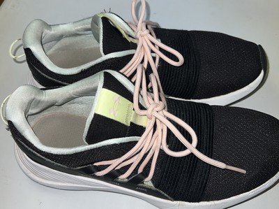 Under Armour Women UA Charged Breathe Lace Sportstyle Shoes Black White 9.5 