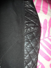 H&M Divided Jumper Mens sz small black faux leather shoulder pads