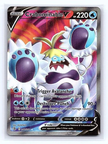 Crabominable V 248/264 Ultra Rare Fusion Strike Pokemon Near Mint