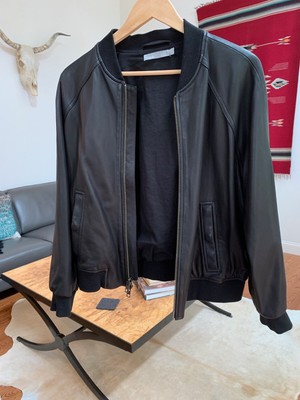 vince black bomber jacket