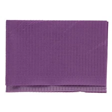 House Brand Dentistry 109220 Dental Patient Bibs 2+1 Ply 13" X 18" Purple 500/Bx