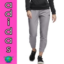 adidas Women's Game Go Tapered Fleece Jogger Pants Size Large Gray NEW