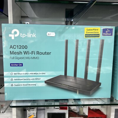 TP-Link AC1200 WLAN Dual Band WLAN Router, (Archer C6) 4,0 Geschwindigkeiten bis zu 5 GHz