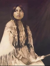 " Warrior bride " Matted Art print blank greeting card repro vintage photo 5x7