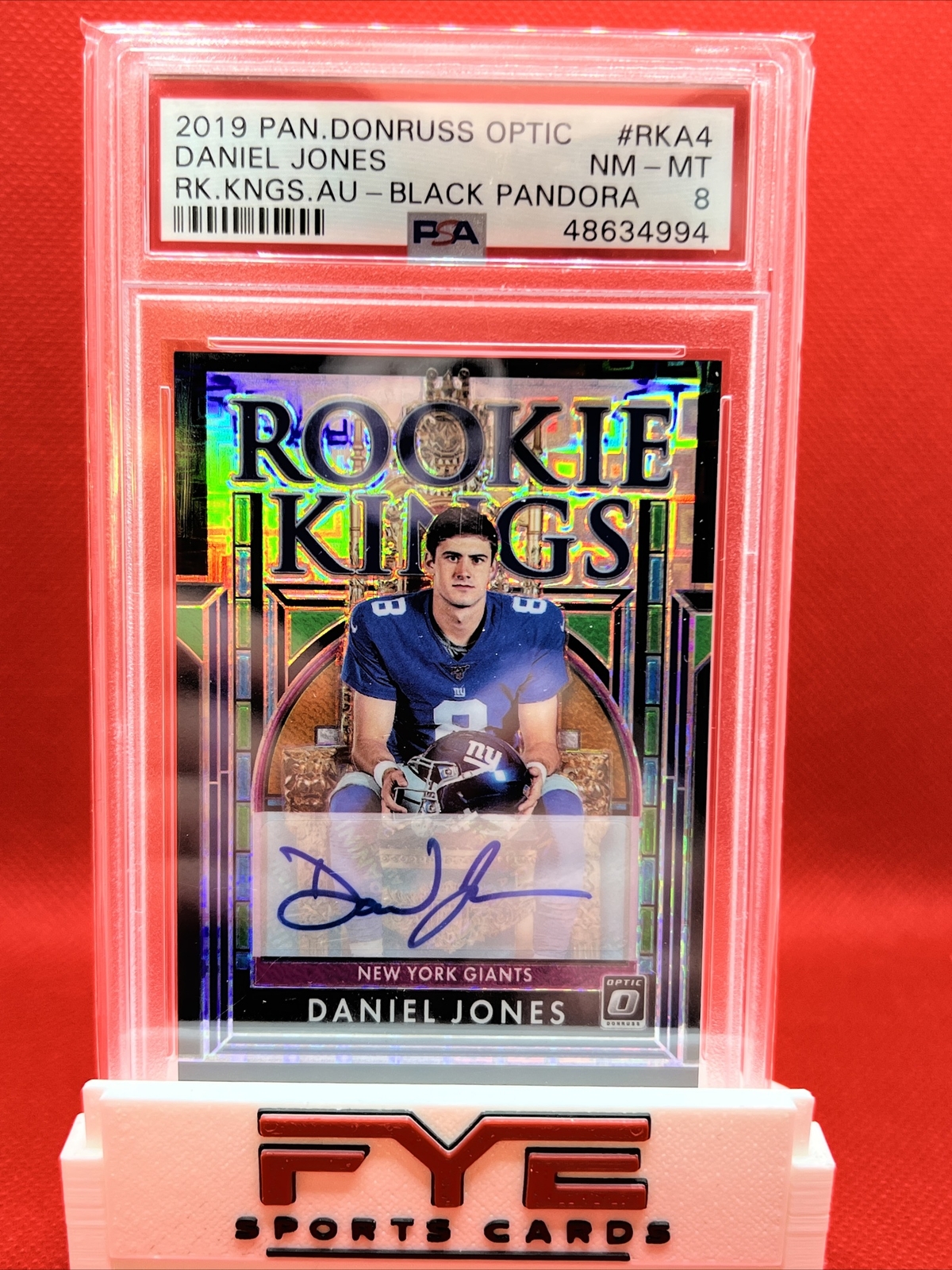 Daniel Jones Panini Donruss Optic Rookie Kings Autographs #RKA4 Black Pandora