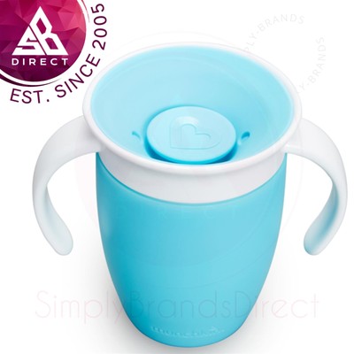 Munchkin Miracle 360° Trainer Schnabeltasse mit Griffen für 6+ Monate 207ml blau
