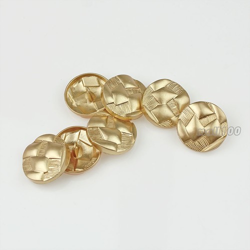 12pcs 25mm Gold Stripe Shank Metal Buttons Sewing Buttons DIY Craft Coat Rivets - Picture 2 of 5