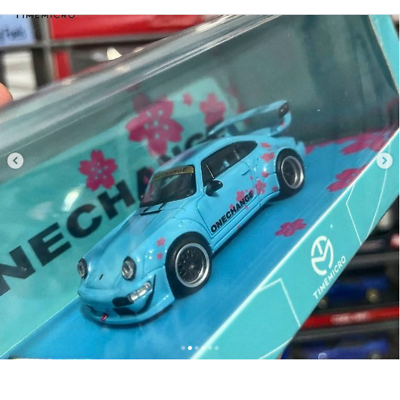 TIME MICRO PORSCHE 964 SAKURA BLUE 1/64 DIECAST CAR MODEL (Box Not