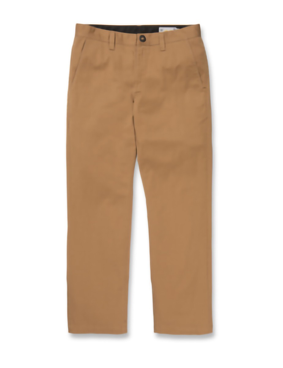Volcom Frickin Modern Stretch Chino Trousers in Tobacco for men