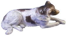 Jugendstil KPM Berlin Dog Porcelain Figure Figurine Porzellan Figur Hund German