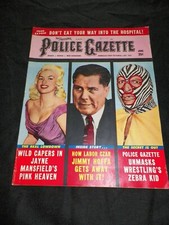 NATIONAL POLICE GAZETTE JAYNE MANSFIELD-JIMMY HOFFA-ZEBRA KID JUNE 1959