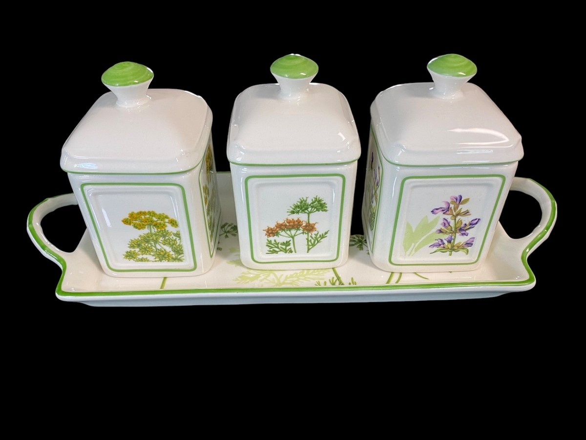 STUNNING Villeroy & Boch ALTHEA NOVA CHARM Three Jam Jars/Cans and