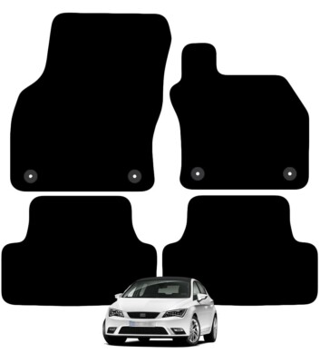 for Seat Leon 2013 TO 2020 MK3 Tailored Black Car Floor Mats
