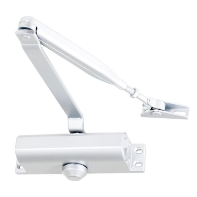 Obentürschließer feststehend Größe 3 verstellbar 950 mm 60 kg 180 Grad Bausatz silber