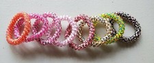 Spiral Hair Ties Marble Phone Cord Hair Ties Hair Coils Wristlets 8 PC SET