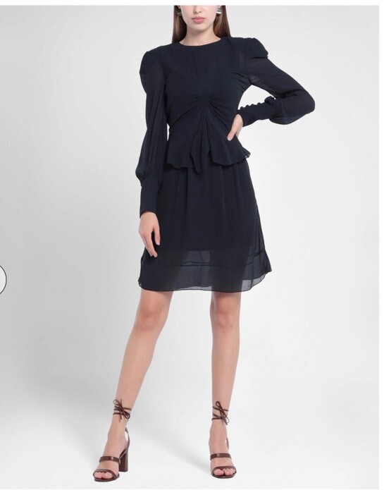 ワンピース CHLOE INK NAVY SILK DRESS $1,200 Chloe Silk Mini Dress, X Small, Navy | eBay