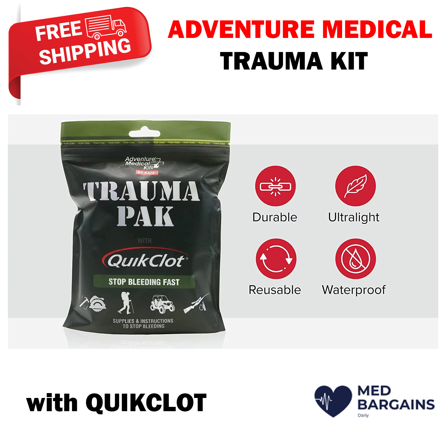 Adventure Medical Kits Trauma Pak With Quikclot