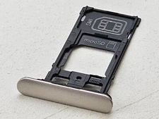 OEM SIM Tray & microSD Card Holder Part for Sony Xperia XZs G8232 - Silver
