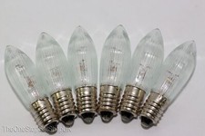 6 Pack Of 34V, 3W, E10, MES Spare Christmas Bulb Lamp For Candle Bridge, Dencon