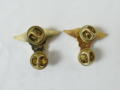 Smith & Warren E.M.S. Kragenabzeichen Gold, 1/2 Zoll – Massives Messing, Vergoldet, 2er-Pack Für Uniformen