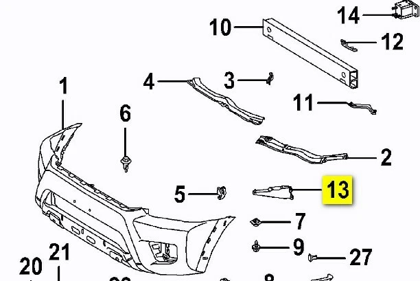 Nuevo juego de soportes de parachoques delantero para Toyota Tacoma TO1043121 TO1042121 2012-2015 Foto 4 de 4