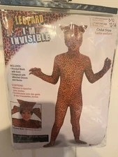 New Leopard I'm Invisible Costume Child Size Large 12-14 Jumpsuit & Hooded Mask