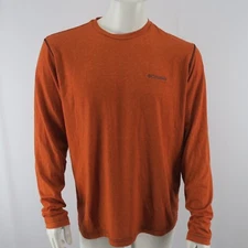 Columbia Omni Wick Base Layer Long Sleeve Shirt Mens Medium Orange