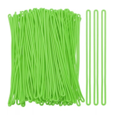 100Pcs Luggage Tag Loops, Plastic Luggage Loop Straps Bag Tag Loops, Green