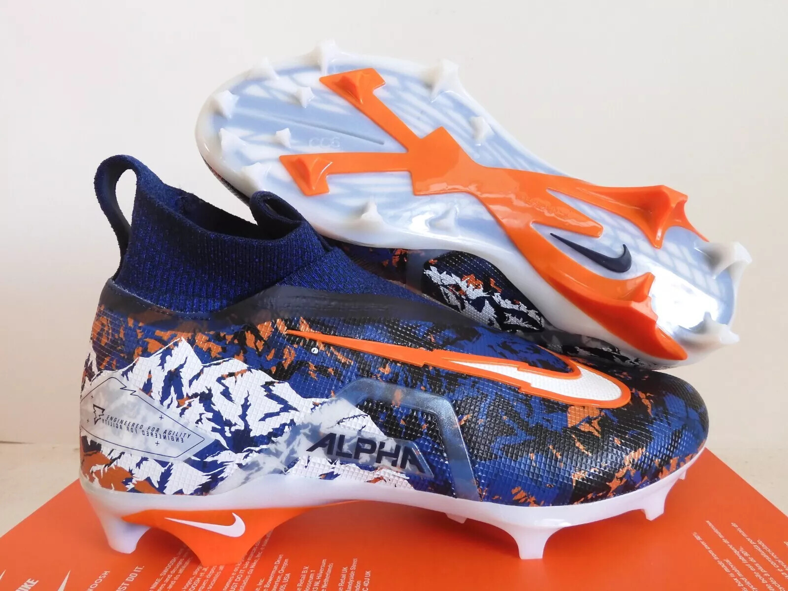 Мужские футбольные кроссовки Nike Alpha Menace Elite 3 RW Russell Wilson Темно-оранжевый CV0578-400