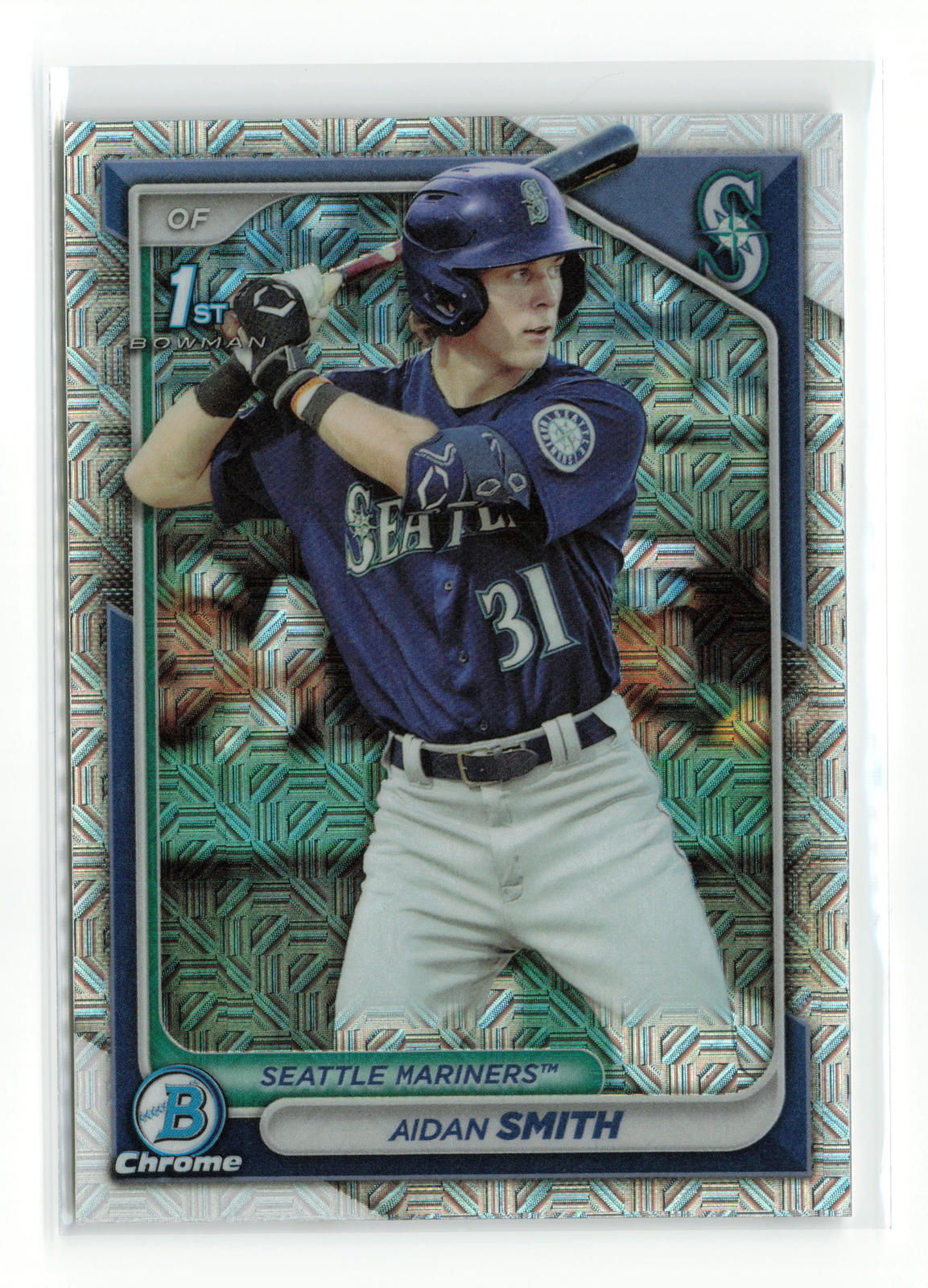 AIDAN SMITH #BCP-45 1ST 2024 BOWMAN CHROME MARINERS MOJO