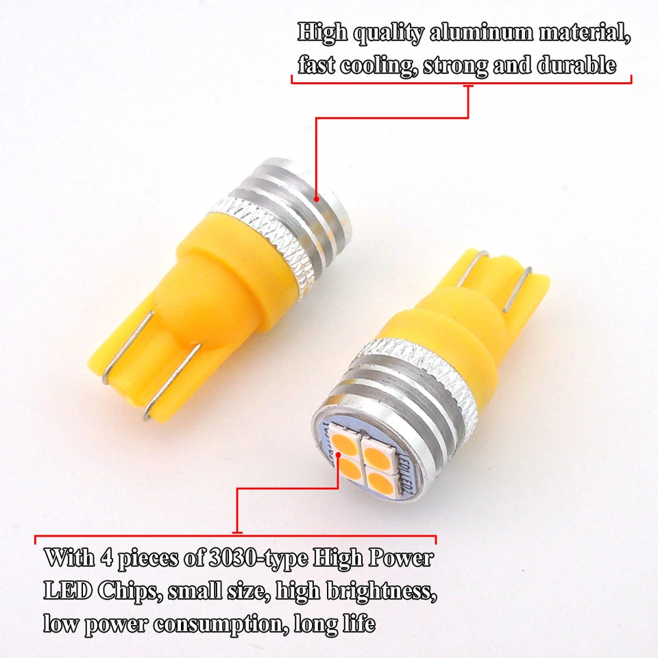 2 luces LED SMD amarillas ámbar posición moto estacionamiento ciudad 2825 168 194 Foto 2 de 4