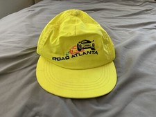 Vintage Corvette Racing Road Atlanta Snapback Cap Hat One Size Yellow