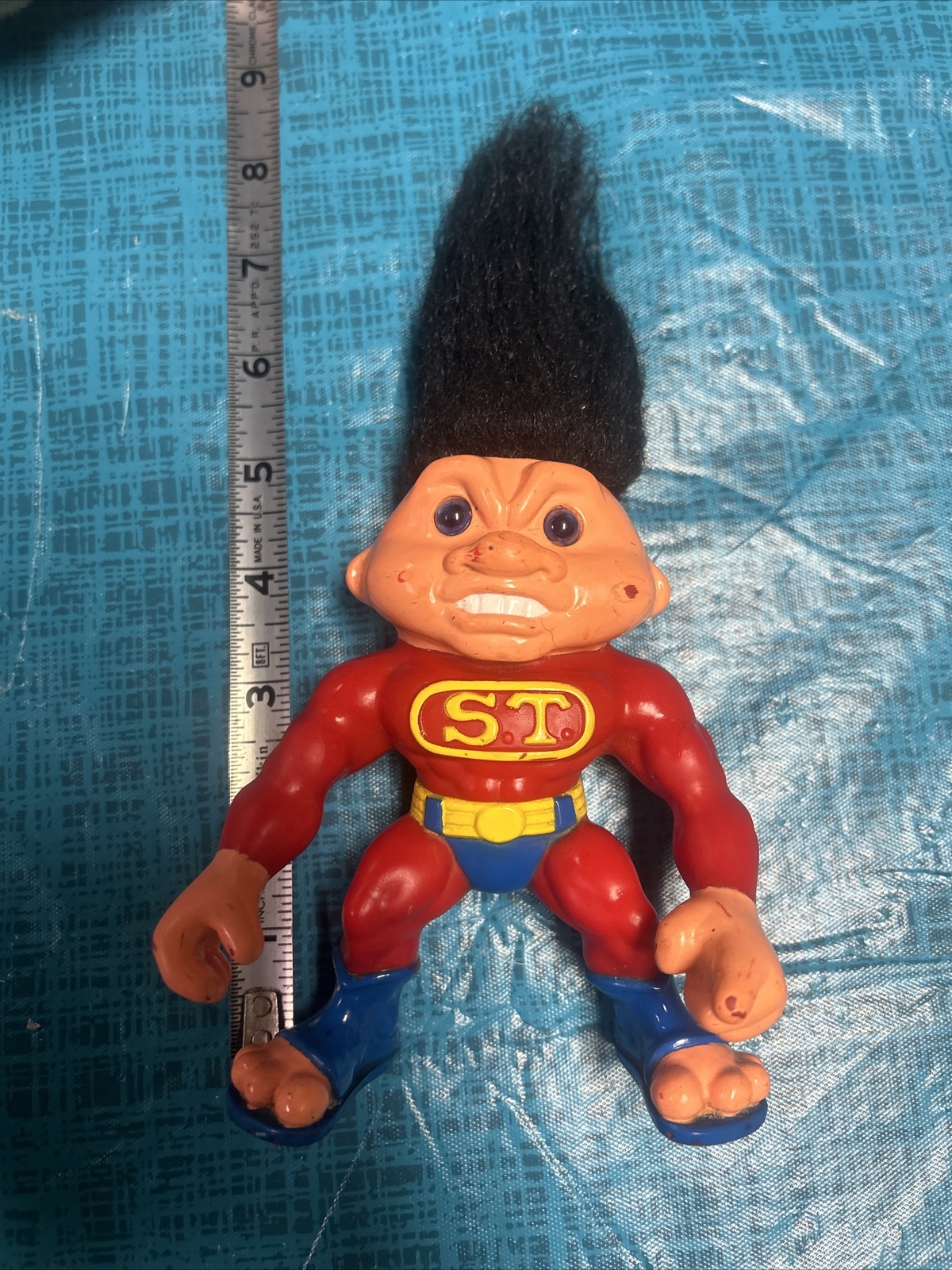 Vintage 1992 Hasbro Battle Troll Action Figure 5 Inch Black Hair