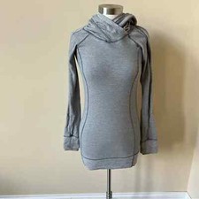 Lululemon Think Fast Pullover Hoodie Top Gray Size 2 13290