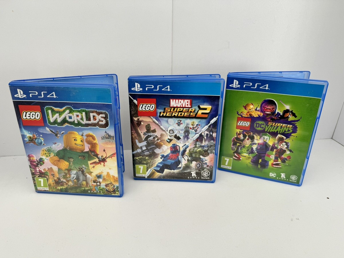 3x PlayStation 4 Lego Games PS4 - Lego Worlds, Super Heros 2