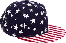 Youth Boys Americana USA Stars Stripes Flag Snapback Hat Cap New