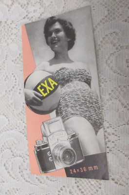 1959 Werbeausgabe REKLAME KAMERAWERK IHAGEE Dresden : EXA  24x36 mm