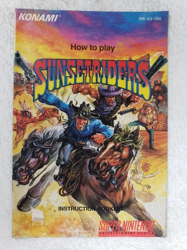 Sunset Riders (Super Nintendo Entertainment System, 1993) *MANUAL ONLY*