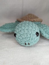 Cute Handmade Crochet Plushie Sea Turtle, Green/Brown Roughly 12" Crochet.lichi