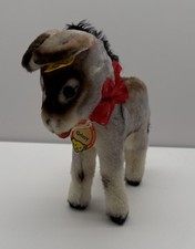Vtg Steiff Grissy Donkey Plush Button  nametag