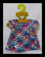 Build A Bear Workshop Honey Girls Big Sequins Dress with hanger