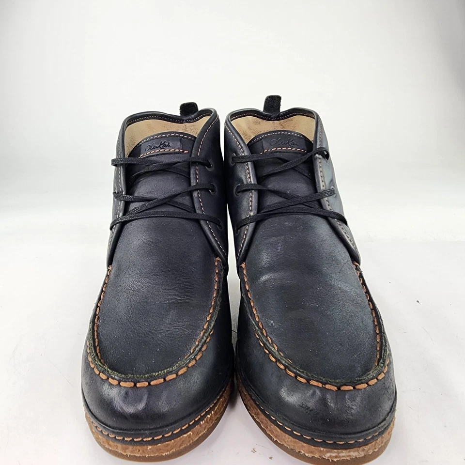 Botines Olukai Wali de cuero con cuña EE. UU. 7 para mujer negros sin usar, en caja, punta con cordones  Foto 2 de 4