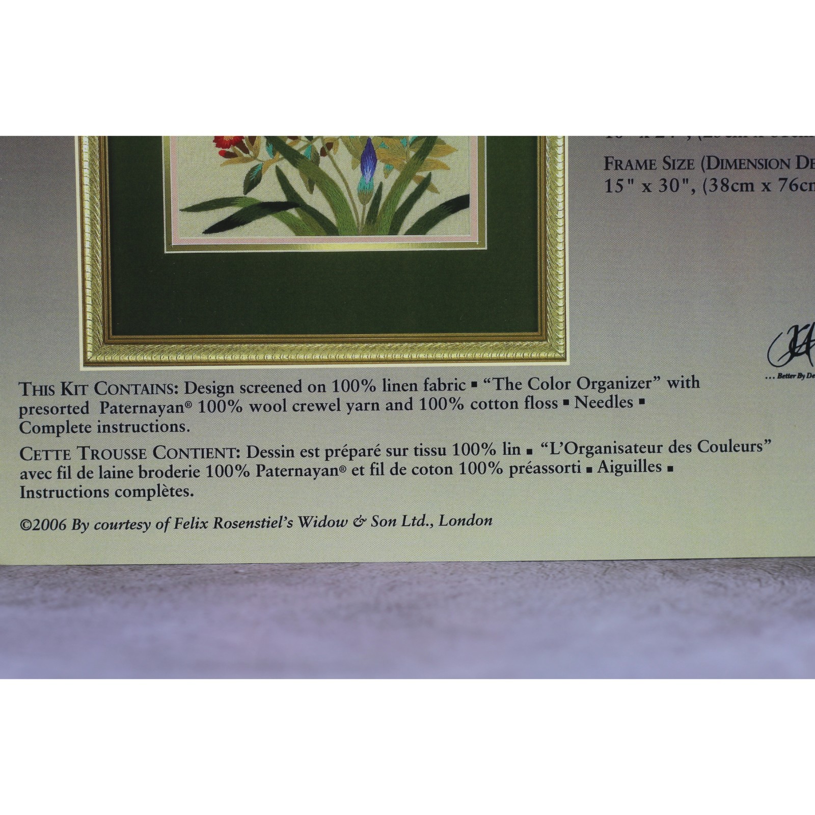 Crewel Embroidery Kit Elsa Williams Daylily Daylilies Floral Mid Century Panel