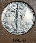1945 D Denver Walking Liberty Half Dollar Silver 50C .50