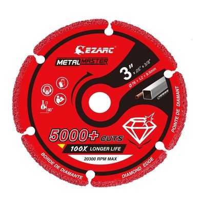 EZARC Diamond Cutting Disc 76 x 1.2 x 9.5 mm - Suitable for Metal/Steel/Stain...