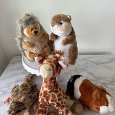 Ganz Webkinz Collection 5 piece Bundle Giraffe Lizard Chipmunk Guinea Hedgehog