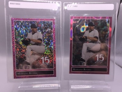 LOT 2x Mariano Rivera 2025 Leaf National 15th Anniversary 1948 Pink Lazers /8