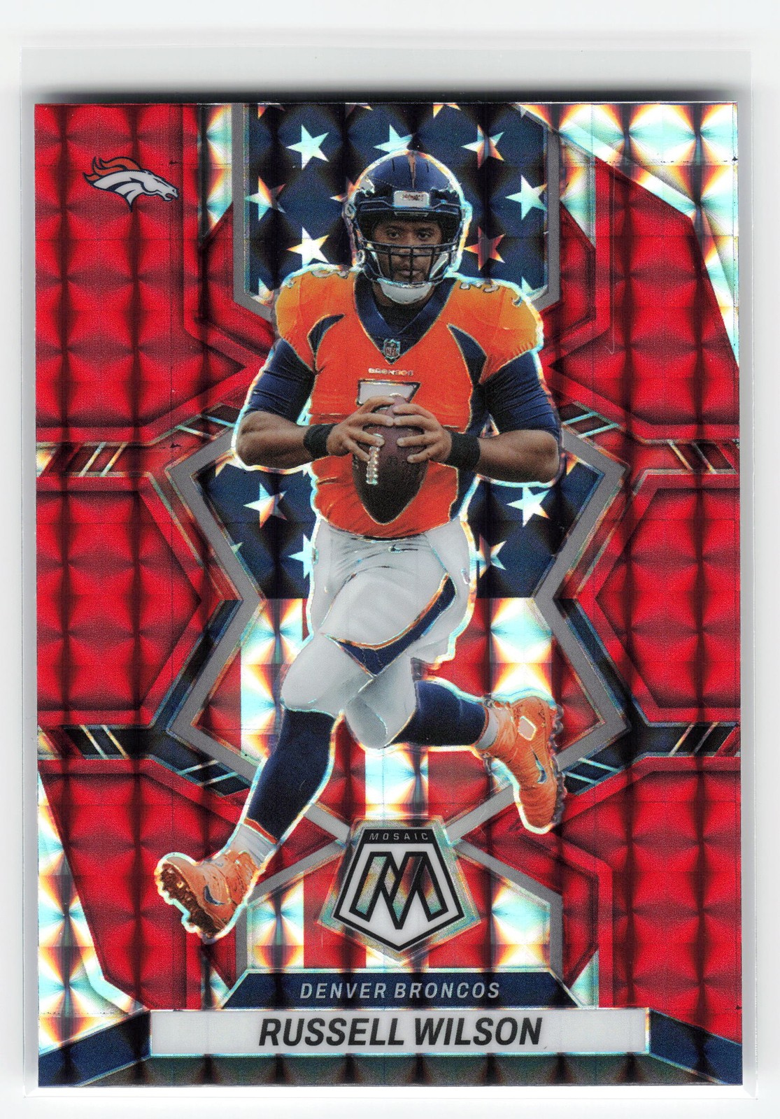 2022 PANINI MOSAIC NATIONAL PRIDE RUSSELL WILSON #257 RED BRONCOS