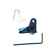 Sj Precision Parts Black Blue 6061 Aluminum Glock 17 Gen 3 Trigger Shoe V3 Steel